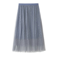 Load image into Gallery viewer, Double Layer Pleated Retro Long Elastic Waist tutu skirt 50*