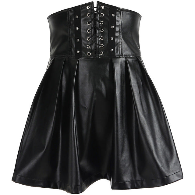 Black Mini Pleated Skirts